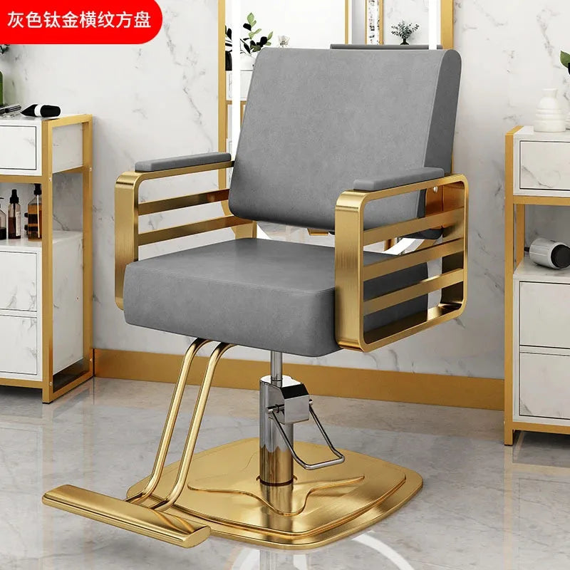 Simple Hair Salon Barber Chairs Light Luxury Salon Furniture for Beauty Salon Chair Lift Swivel Chair Special Hairdressing Chair