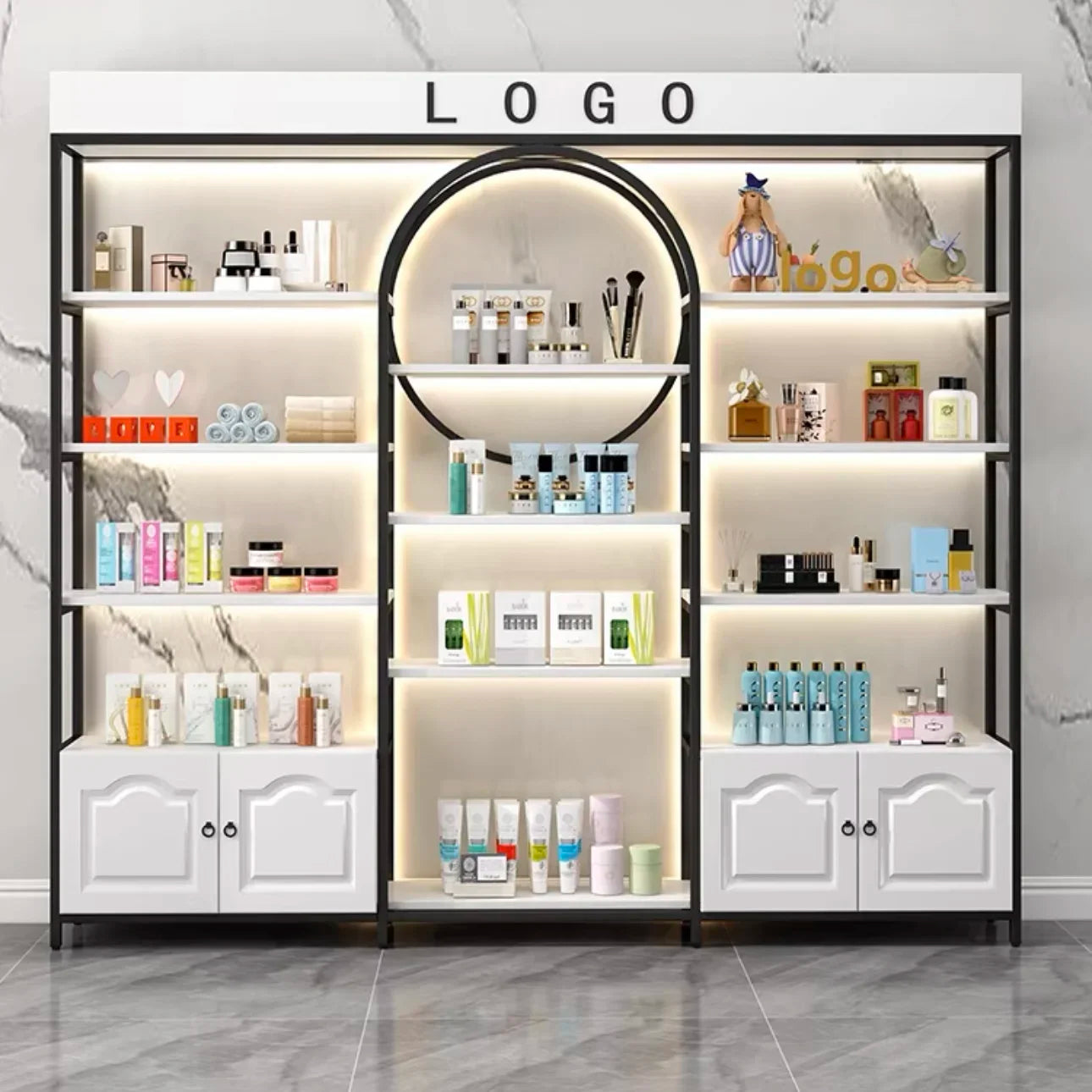 Shelf Cosmetic Gondola Shelf Cosmetic Store Shelf