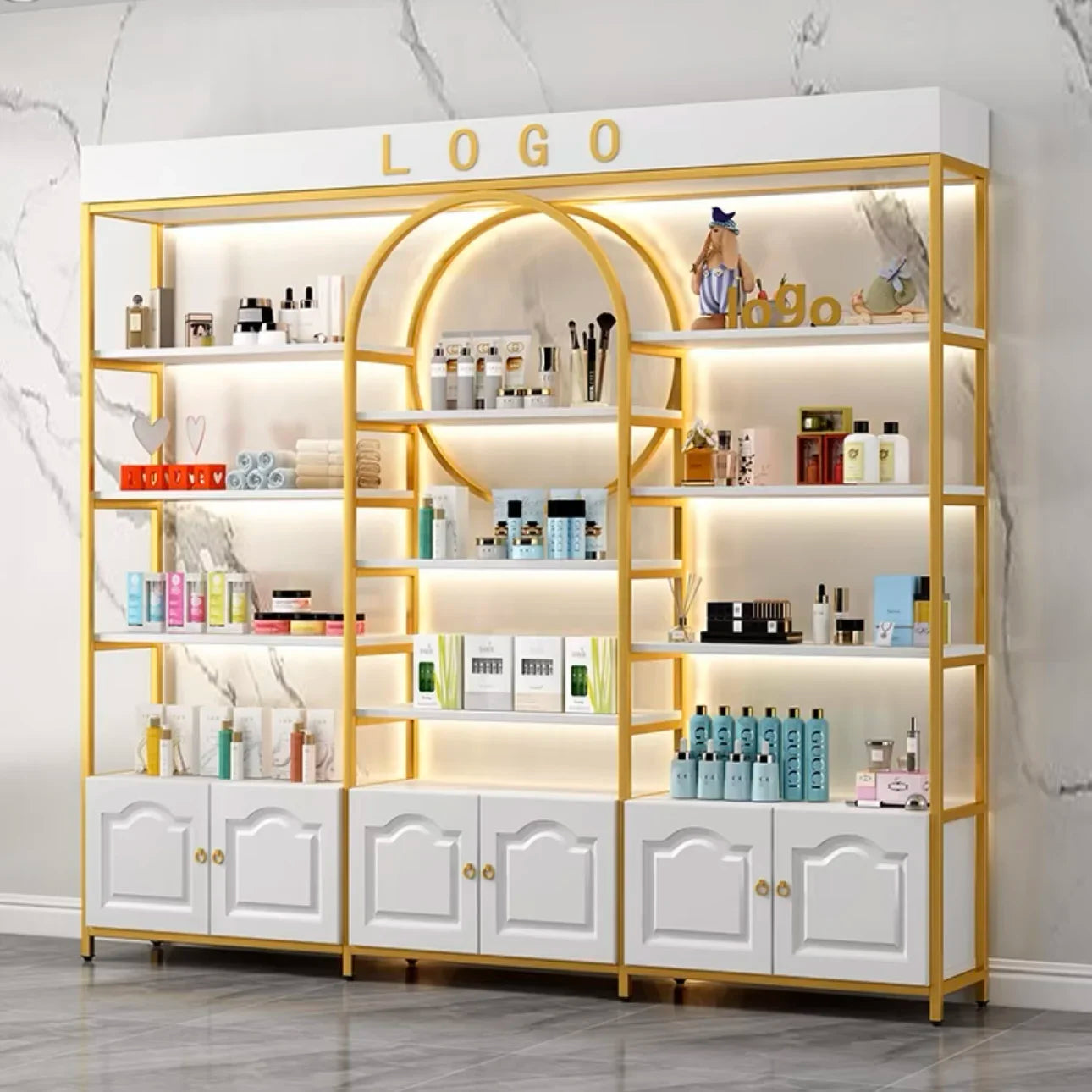 Shelf Cosmetic Gondola Shelf Cosmetic Store Shelf