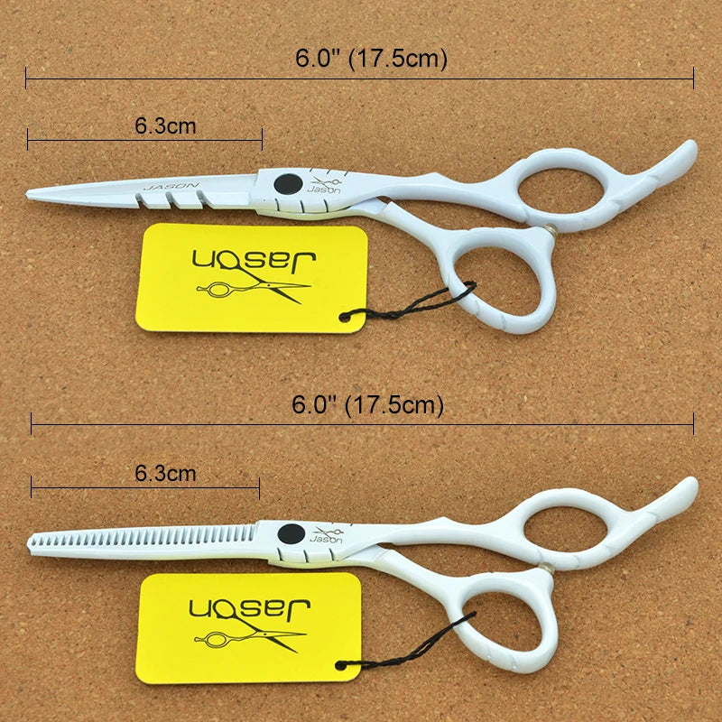 Jason 5.5/6 inch Professional Hair Shears Salon Haircut Cutting Scissors Japan Steel Barber Hairdressing Thinning Scissor A0066D