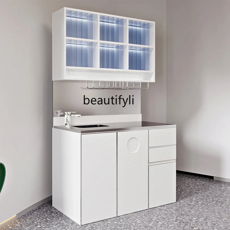 Hair Saloon Dedicated Hanging Display Rack Hair Salon Storage Rack Hair Salon Integrated Stainless Steel Locker