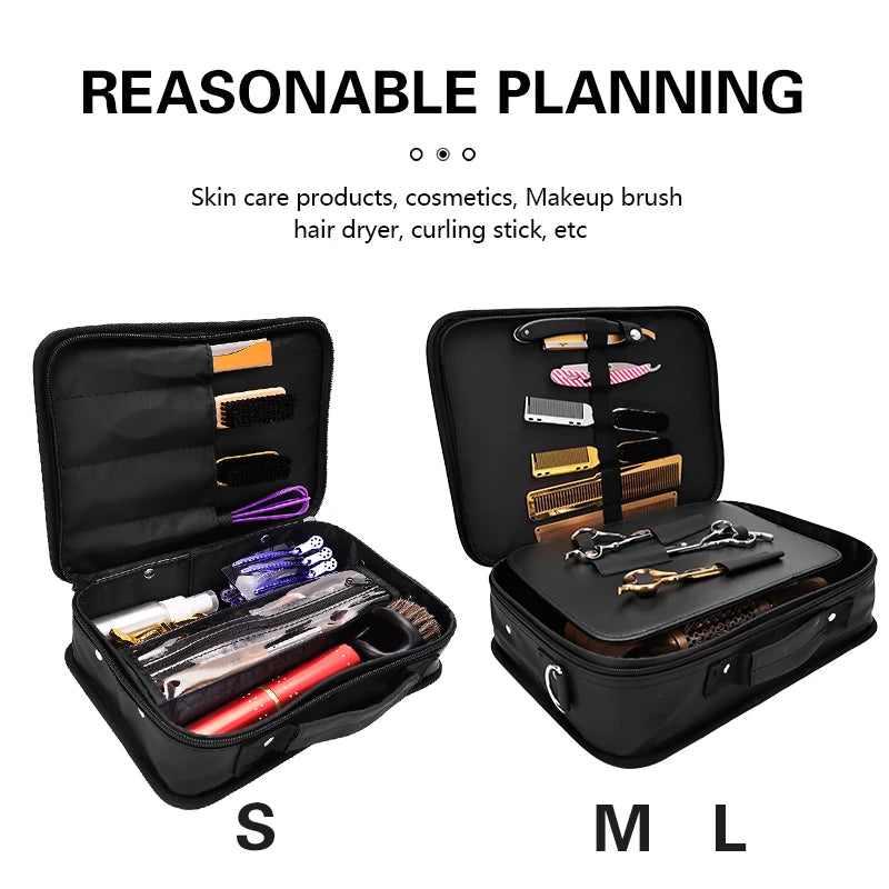 Barbertop Portable Salon Hairdressing Scissors Bag PU Large Capacity Storage Box Hard Suitcase Beauty Multifunctional Tools