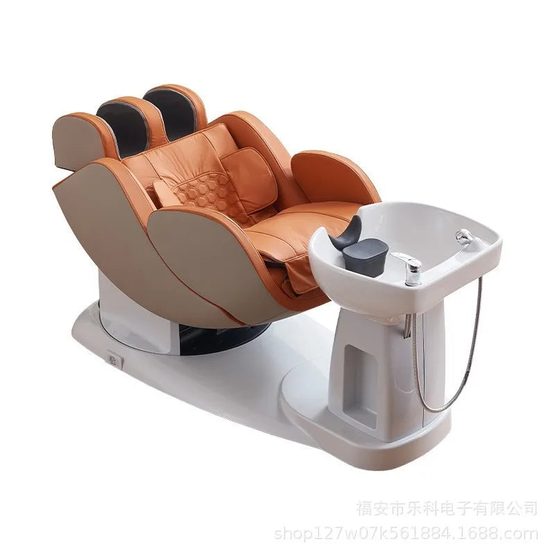 Electric massage flush bed Scalp care Multi-functional rotating integrated hair treatment Shampoo Hair massage chair