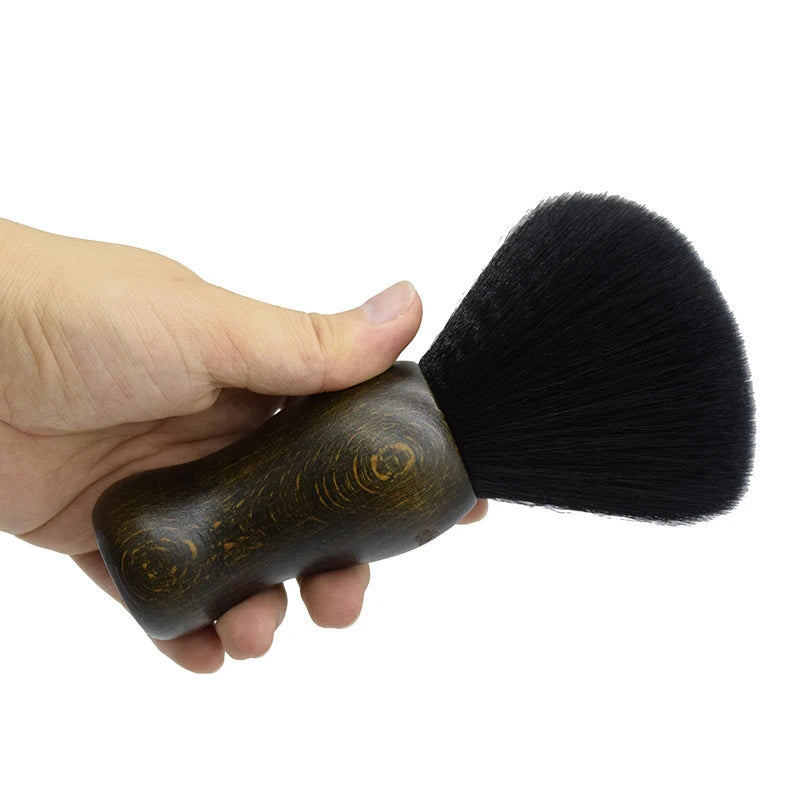 Professional Neck Dusting Brush Wooden Handle Soft Salon Hairdressing Cleaning Brushes Hairdresser's Styling Tools