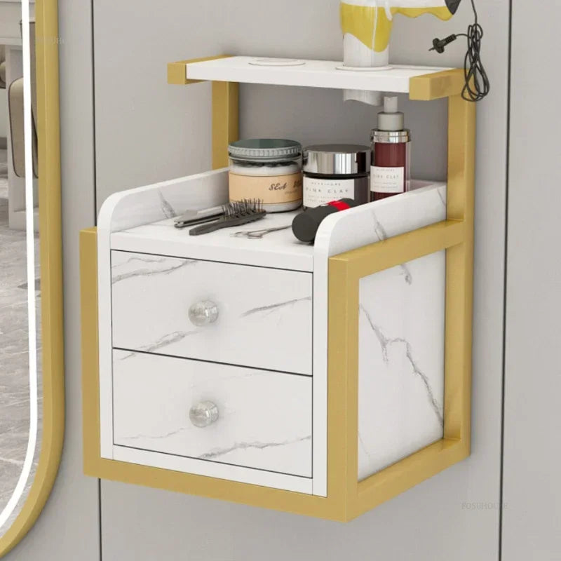 Hairdressing Beauty Salon Tool Cart Barber Shop Suspension Salon Trolleys Auxiliary Wall-mounted Tool Cabinet Salon Furniture