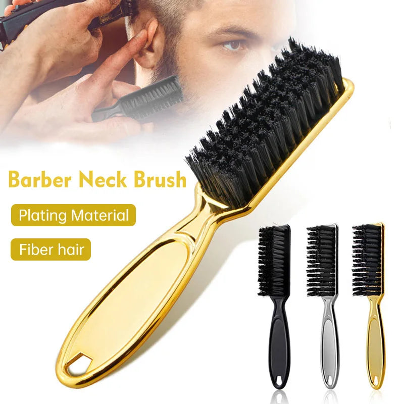 Barber Hair Cleaning Brush Plastic Handle Retro Soft Hairdressing Neck Duster Broken Removal Brushes Hair Styling Salon Tools