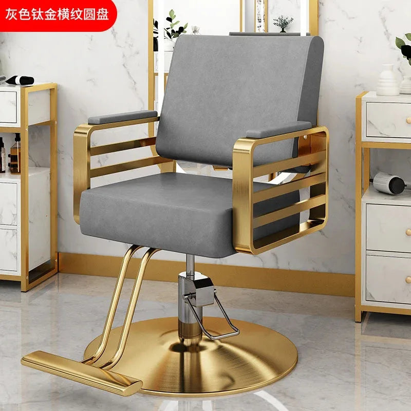 Simple Hair Salon Barber Chairs Light Luxury Salon Furniture for Beauty Salon Chair Lift Swivel Chair Special Hairdressing Chair