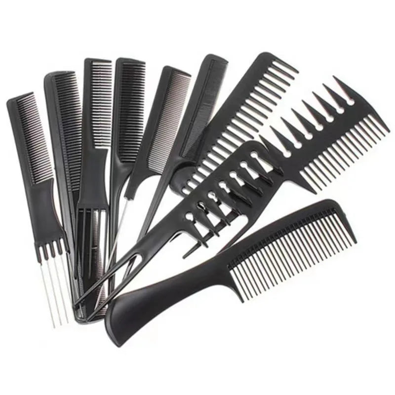 10Pcs Haircut Comb Set Hairdressing Styling Comb Barber Training Tail Comb Salon Studio Haircut Combs Haircare Styling Tool Set