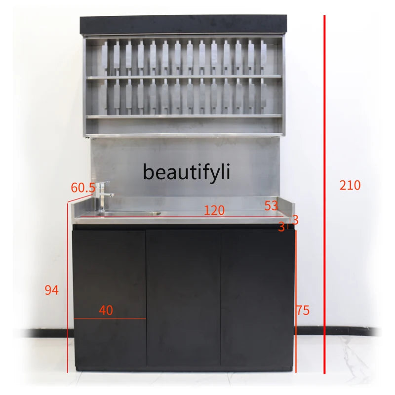 Hair Saloon Dedicated Hanging Display Rack Hair Salon Storage Rack Hair Salon Integrated Stainless Steel Locker