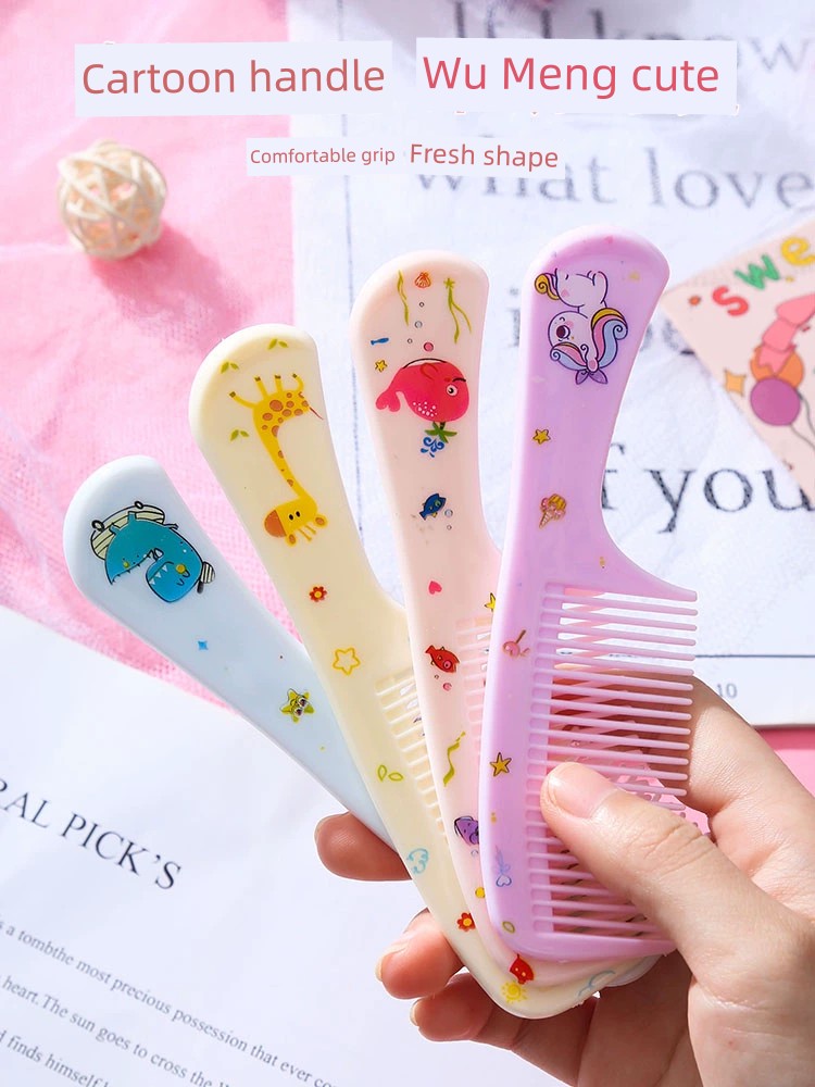 Cartoon Baby Girl Fine Tooth Mini Suit Comb