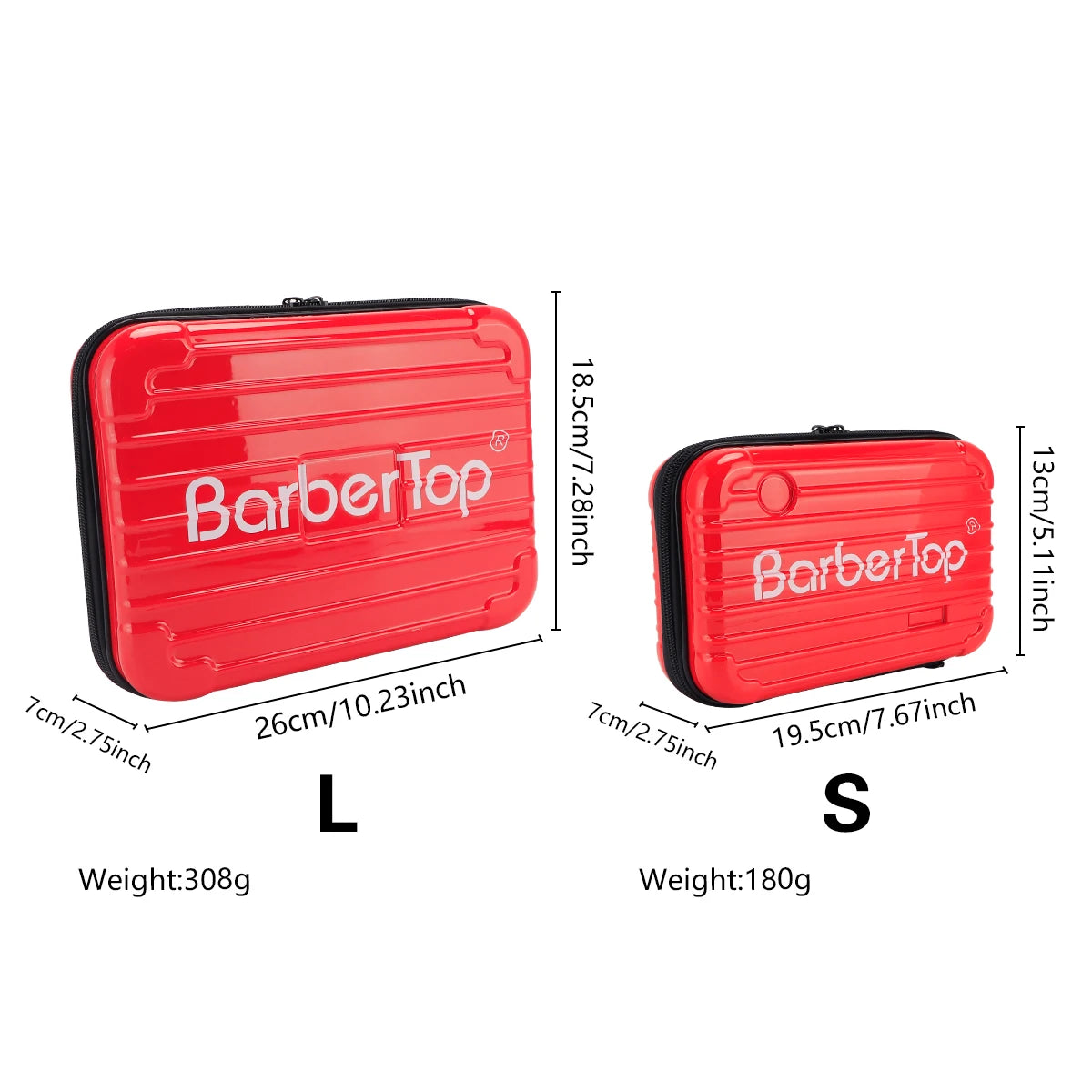 Barbershop Shockproof Hair Scissors Case Bag Crush Resistance Suitcase Waterproof Non-defrmation Tools Black Red Barber Box