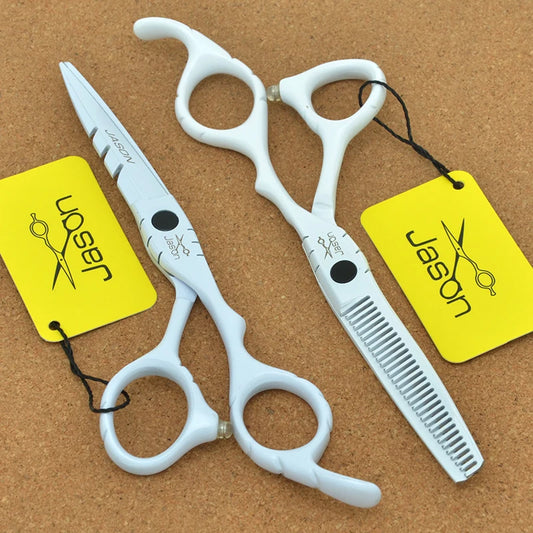 Jason 5.5/6 inch Professional Hair Shears Salon Haircut Cutting Scissors Japan Steel Barber Hairdressing Thinning Scissor A0066D