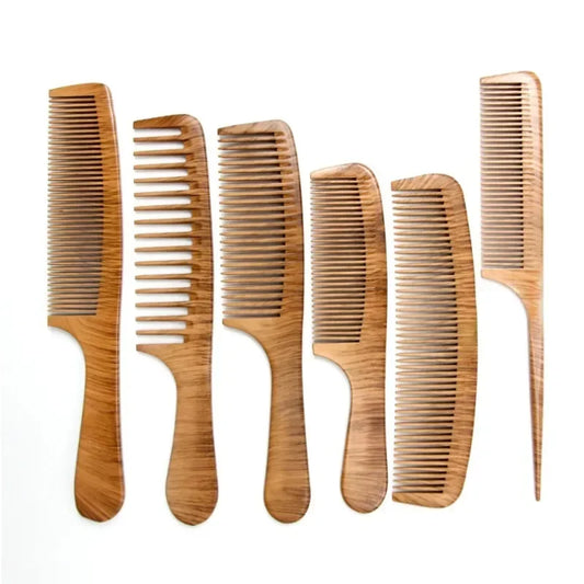 Natural Pear Blossom Bamboo Wood Comb Anti Tangling Static