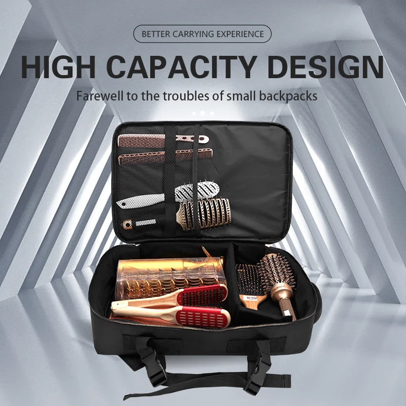 Large Capacity Travel Bags Salon Barber Storage Bag Hairdressing Makeup Tool Backpack Multifunctional Shoulders Bag