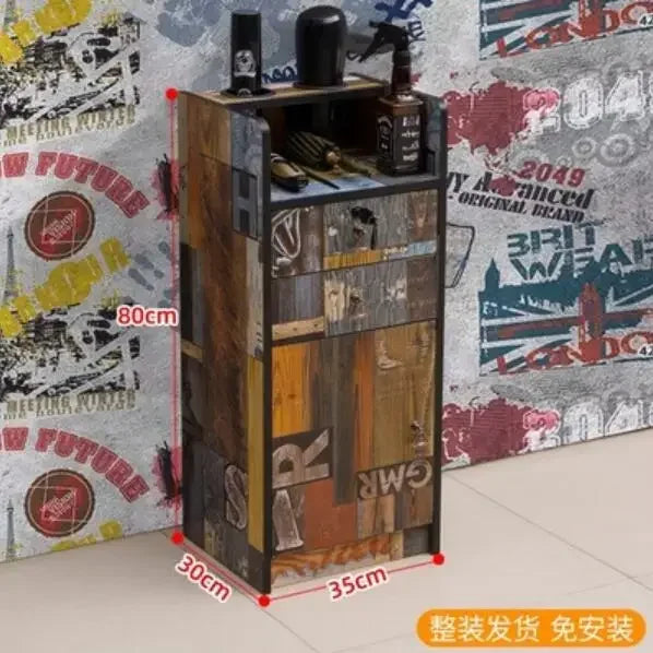 Hair salon tool cabinet special tool desk hair shelf drawer mirror desk cabinet small cutting