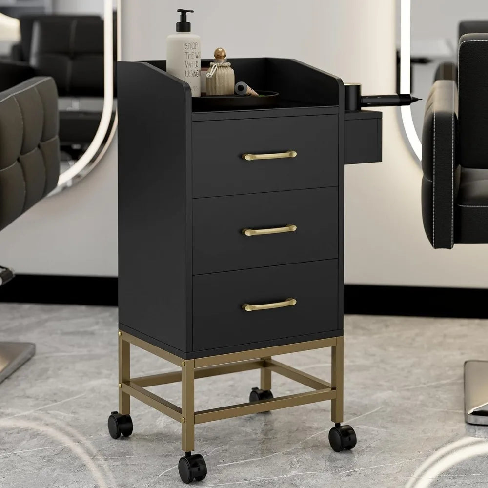 Salon trolley,Beauty Salon Storage Trolley Cart,Barber Salon Styling Station Cabinet,GlassTop Hair Stylist Station,Salon trolley